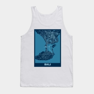 Bali - Indonesia Peace City Map Tank Top